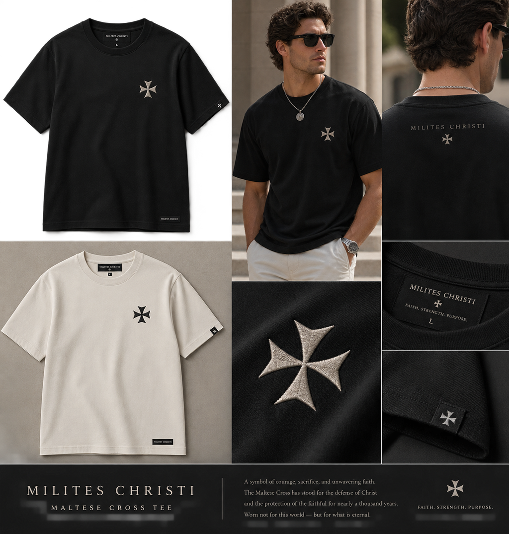 Milites Christi Maltese Cross Tee premium fashion lookbook